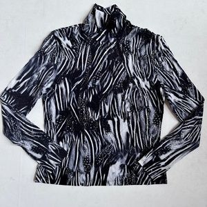 ST. John Couture Sequin Mock Neck Top